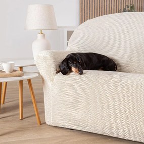 Bielastické poťahy COSTINA smotanová kreslo (š. 60 - 110 cm)