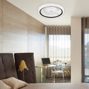 LED Stropné svietidlo s ventilátorom GEMMA LED/37W/230V biela + DO
