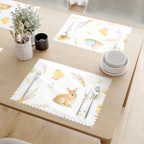 Goldea veľkonočné prestieranie na stôl teflónové - veselá veľká noc - sada 2ks 30 x 40 cm