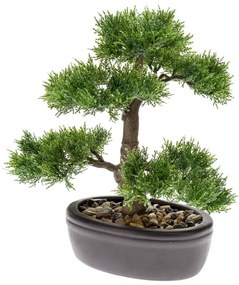 Emerald Umelý cáder v tvare bonsaje zelený 32 cm 420001