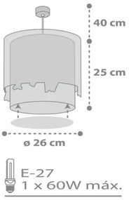 Dalber 61272 - Detský luster LOVING DEER 1xE27/60W/230V