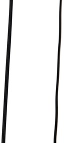 Moderné závesné svietidlo čierne s dymovým sklom 3-svetlá - Clayton