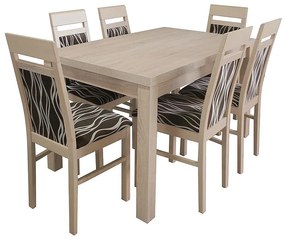 Jedálenská zostava Lucek 1+6 dub sonoma