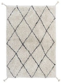 Krémový prateľný ručne tkaný bavlnený koberec 70x100 cm Mini Bereber – Lorena Canals