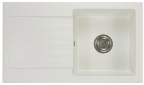 Kuchynský drez Lemmion (biela) (s 1 otvorom pre batériu) (L). Vlastná spoľahlivá doprava až k Vám domov. 1066130
