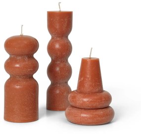 Sviečky Torno Candles, set 3 ks – jantárové