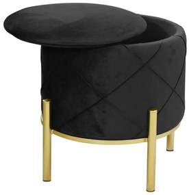 Úložná taburetka SAVANA čierna