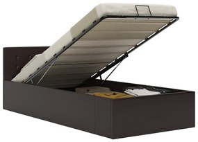 Hydraulický posteľný rám+úložný priestor, umelá koža 100x200 cm 285523