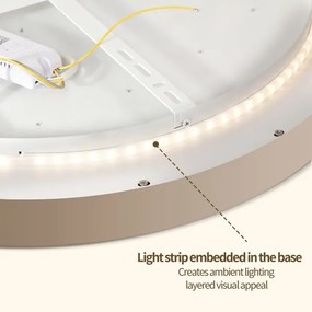 BRILAGI - stmievateľné LED svietidlo GLASS POOL DOUBLE LED/48W/230V 40 cm béžová + diaľkový ovládač