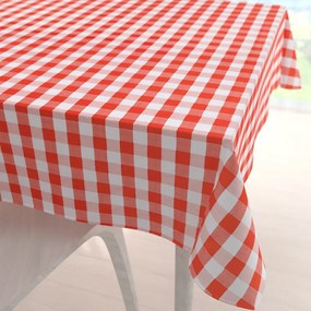 Biante Teflónový štvorcový obrus TF-071 Červeno-biela kocka 130x130 cm