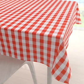Biante Teflónový štvorcový obrus TF-071 Červeno-biela kocka 130x130 cm