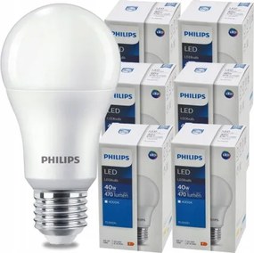 SADA 6 KS LED žiaroviek PHILIPS E27 4,9W 470 lm Neutrálna farba 4000K