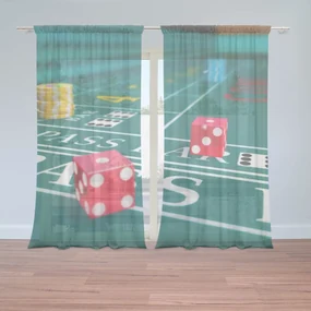Sablio Záclony Kocky: 2ks 150x250cm