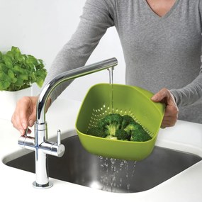 Veľké zelené kubické cedidlo Joseph Joseph Square Colander