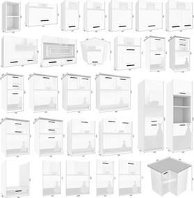 Panel na umývačku Belini zakrytý 60 cm biely lesk  INF PZ60/1/WT/W/0/F