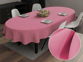 Biante Dekoračný oválny obrus Rongo RG-027 Ružový 140x200 cm