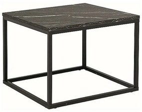 Konferenčný stolík s doskou v dekore mramor ROSSI B 60x60 čierny
