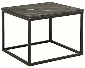 Konferenčný stolík s doskou v dekore mramor ROSSI B 60x60 čierny