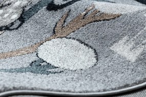 Dywany Łuszczów, Detský kusový koberec Fun Route Street animals grey, 80x150, šedá, detská izba