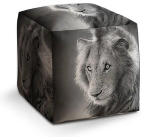 Taburet Cube levíček, sivá