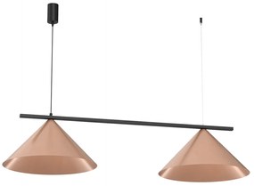 Závesné svietidlo Capital, 2x medené kovové tienidlo, (fi 46cm), b