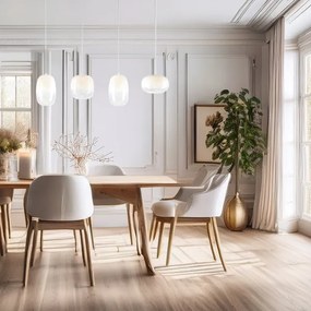 LED Luster na lanku VASO LED/15W/230V biela