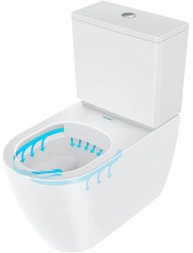 DURAVIT Soleil by Starck WC misa kombi Rimless s hlbokým splachovaním, Vario odpad, 370 x 650 mm, biela, 2011090000