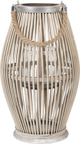 Drevená lucerna Lilli - Ø 23 * 40 cm
