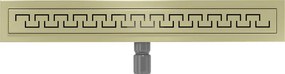 Mexen Flat, lineárny podlahový žľab 70 cm, M15, zlatá matná, 1A24070-15