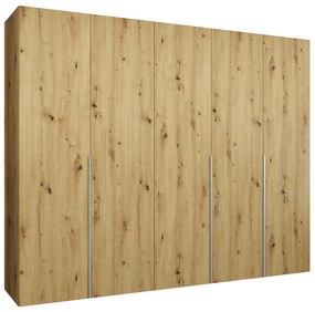 Šatníková skriňa 250 cm Alice 1 (dub artisan + kašmír). Akcia -20%. Vlastná spoľahlivá doprava až k Vám domov. 1126125