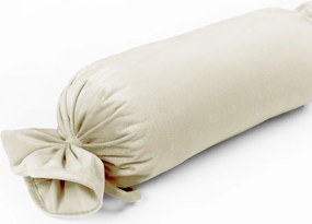 Biante Zamatový vankúš valec bonbon Velvet Prémium SVP-003 Smotanový 15x60 cm