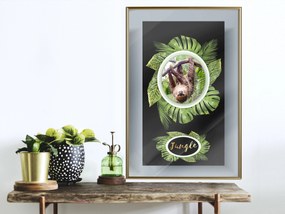 Artgeist Plagát - Sloth [Poster] Veľkosť: 40x60, Verzia: Zlatý rám