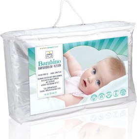 Súprava prikrývky 100x135 cm a vankúša 40x60 cm BAMBINO do detskej postieľky, biely