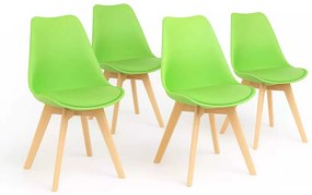 LuxuryForm DESIGN Jedálenská stolička BALI - zelená - SET 4 kusy