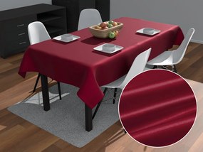Biante Saténový obdĺžnikový obrus polyesterový Satén LUX-022 Vínovo červený 140x160 cm