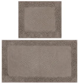 SADA 2x Kúpeľňová predložka PIANTE 60/100 cm hnedá