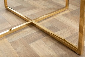 Konferenčný stolík Elegance 80cm biely mramorový vzhľad
