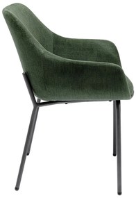 Set 2 zelených zamatových stoličiek s opierkami Kare Design Avignon