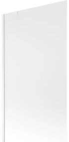 Mexen Next, vaňová zástena 1-krídlová 100 x 150 cm, fixné krídlo, 6 mm námraza sklo, biely profil, 895-100-000-00-30-20