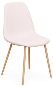 Jedálenská stolička Lega - krémová / buk