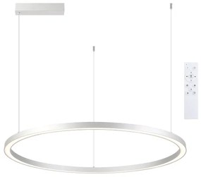 Brilagi-LED Stmievateľný luster na lankách PORTOFINO LED/60W/230V pr. 80 cm strieborný + diaľkové ovládanie