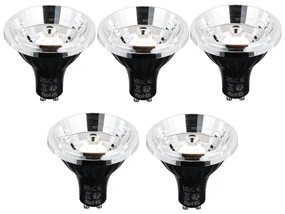 Sada 5 ks Inteligentná stmievateľná LED žiarovka GU10 AR70 6W 500lm 2200-6500K