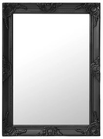 Nástenné zrkadlo v barokovom štýle 60x80 cm čierne