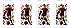 Futbalistka Sparta Praha na prianie športové nálepky na stenu arch 41 x 75 cm