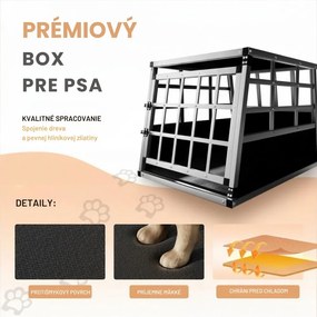 Prepravka pre psa BRUNO, 66x90x72cm, strieborná/čierna Jurhan