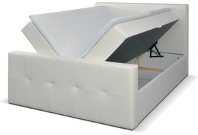 Manželská posteľ Boxspring 180 cm Annira (biela) (s matracom). Vlastná spoľahlivá doprava až k Vám domov. 1033221