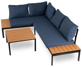 Záhradný set Necasario (námornícka modrá + čierna) (pre 4 osoby). Akcia -14%. Vlastná spoľahlivá doprava až k Vám domov. 1119340