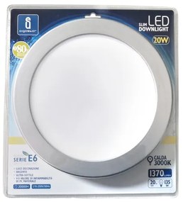 Aigostar - LED Podhľadové svietidlo ULTRATHIN LED/20W/230V 3000K matný chróm