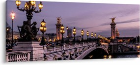 Obraz - Most Alexandra III. v Paríži (120x50 cm)