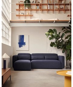 Tmavomodrá rohová pohovka (variabilná) Neom – Kave Home